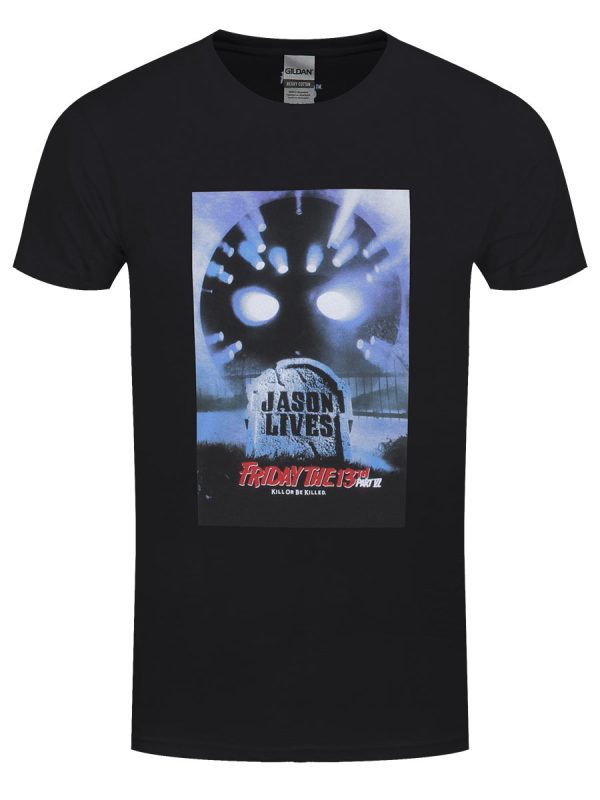 Friday the 13th Part VI Jason Lives Men’s Black T-Shirt