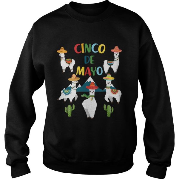 Funny Cinco De Mayo Llama Men Women T-shirt