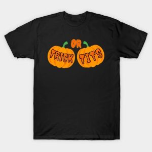 Funny Trick Or Tits Pumpkins 2023 Halloween T-Shirt