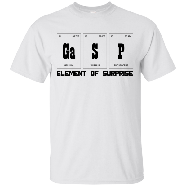 GaSP The Elements of Surprise Periodic Table T-Shirt