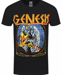 Genesis Distressed Eagle Mens Black T Shirt 1