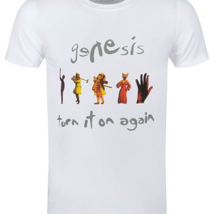 Genesis Turn It On Again Men’s White T-Shirt