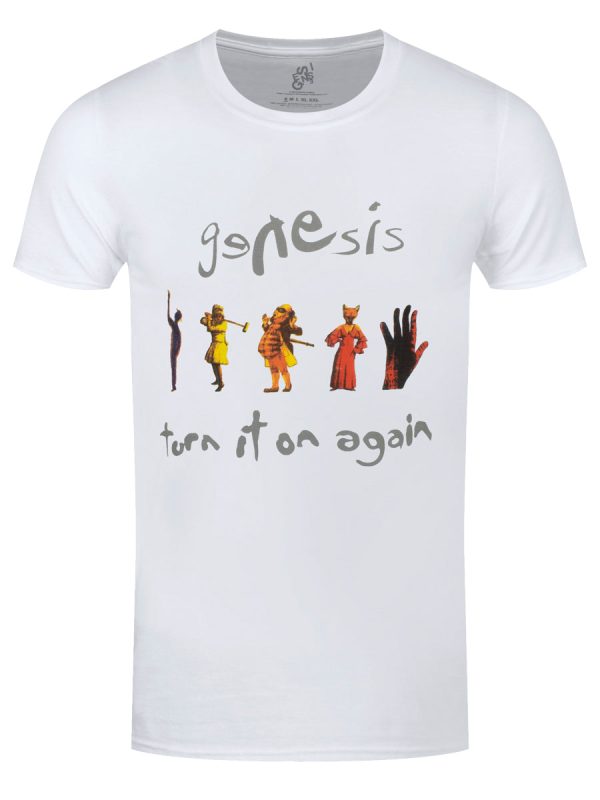 Genesis Turn It On Again Men’s White T-Shirt