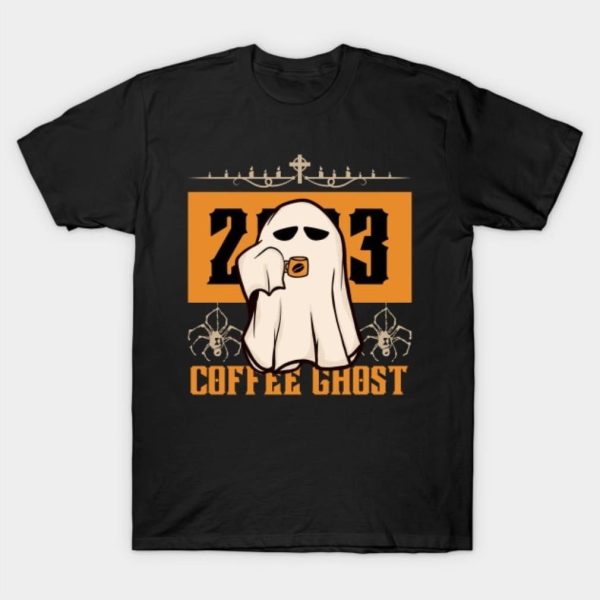 Ghost Coffee 2023 Funny Halloween T-Shirt