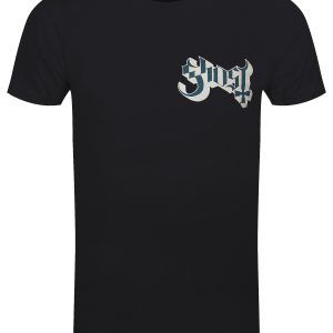 Ghost Dance Macabre Logo and Cover Men’s Black T-Shirt