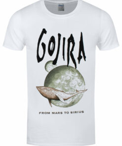 Gojira Whale From Mars Mens White Organic T Shirt 1