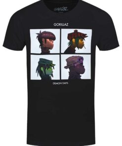Gorillaz Demon Days Mens Black T Shirt 1