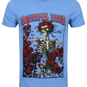 Grateful Dead Bertha And Logo Men’s Blue T-Shirt