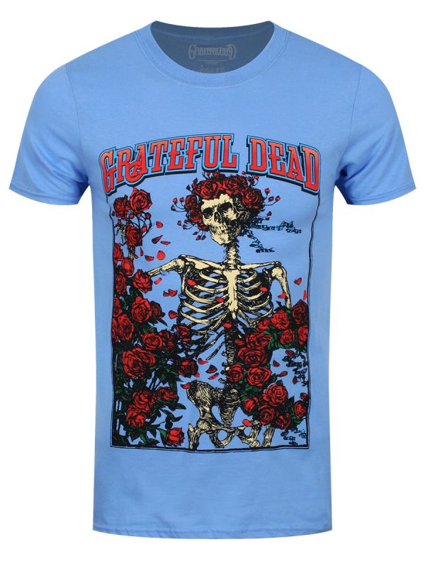 Grateful Dead Bertha And Logo Men’s Blue T-Shirt