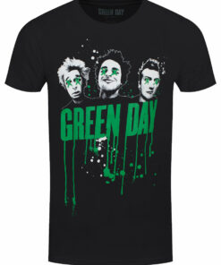 Green Day Drips Mens Black T Shirt 1