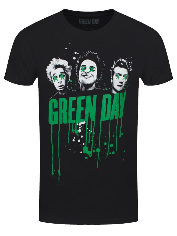 Green Day Drips Men’s Black T-Shirt