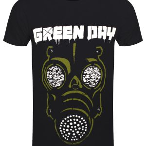 Green Day Gas Mask Men’s Black T-Shirt