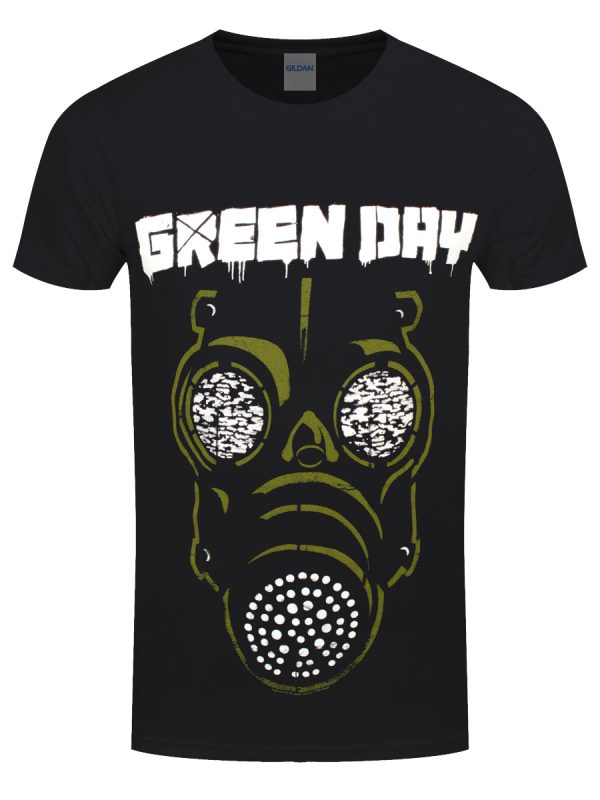 Green Day Gas Mask Men’s Black T-Shirt