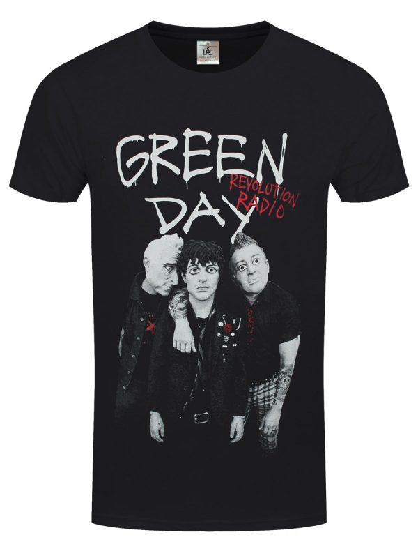 Green Day Red Hot Men’s Black T-Shirt