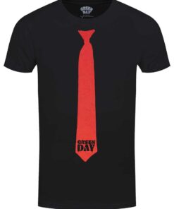 Green Day Tie Mens Black T Shirt 1