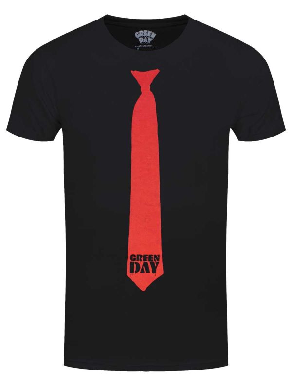 Green Day Tie Men’s Black T-Shirt