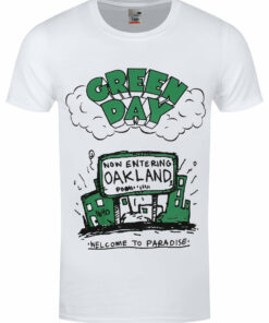 Green Day Welcome To Paradise Mens White T Shirt 1