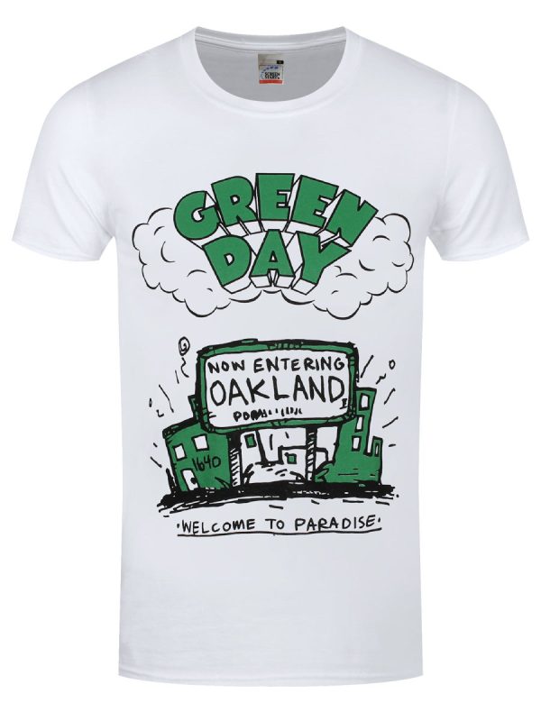 Green Day Welcome To Paradise Men’s White T-Shirt