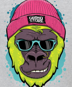 Grindstore Gorilla Mens Grey T Shirt 3