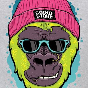 Grindstore Gorilla Mens Grey T Shirt 3