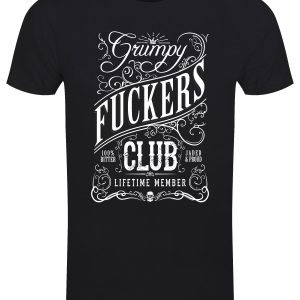 Grumpy Fuckers Club Life Time Member Men’s Black T-Shirt