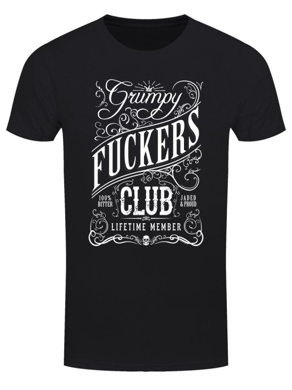 Grumpy Fuckers Club Life Time Member Men’s Black T-Shirt