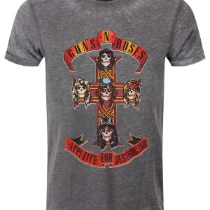 Guns N Roses Appetite For Destruction Men’s Burnout T-Shirt