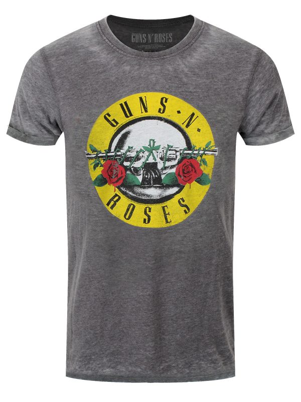 Guns N Roses Classic Logo Men’s Burnout T-Shirt