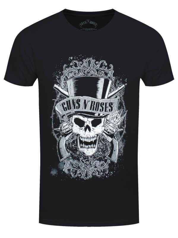 Guns N Roses Faded Skull Men’s Black T-Shirt