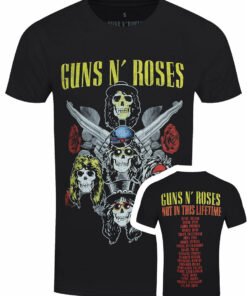 Guns N Roses Pistols Roses Mens Black T Shirt 1