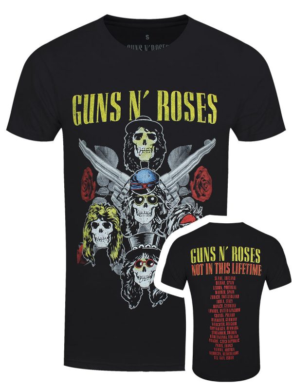 Guns N’ Roses Pistols & Roses Men’s Black T-Shirt