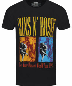 Guns N Roses Use Your Illusion World Tour Mens Black T Shirt 1