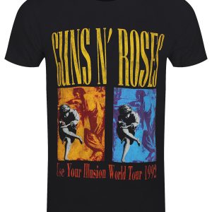 Guns N’ Roses Use Your Illusion World Tour Men’s Black T-Shirt