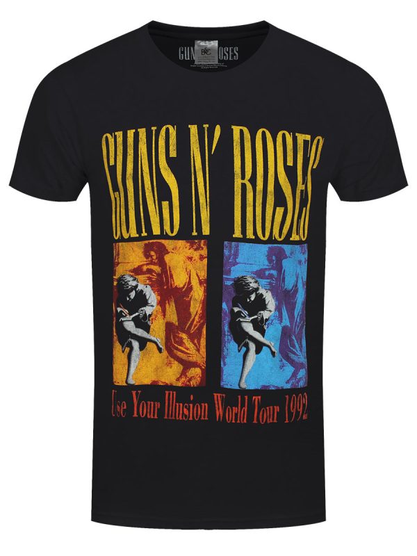 Guns N’ Roses Use Your Illusion World Tour Men’s Black T-Shirt