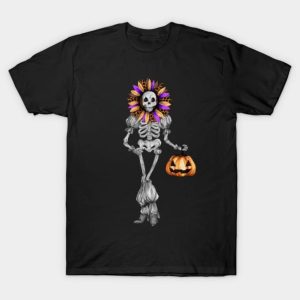 Halloween 2023 Skeleton and Pumpkin Haloween T-shirt