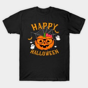 Halloween 2023 funny pumpkin spider and ghost T-Shirt