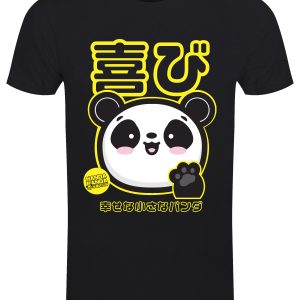 Handa Panda Joy Men’s Black T-Shirt