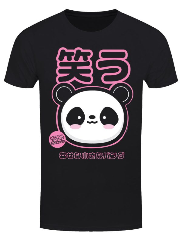 Handa Panda Laughter Men’s Black T-Shirt