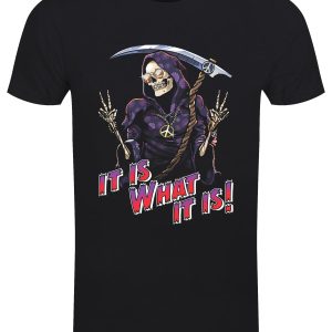 Happy Reaper It Is What It Is Mens Black T Shirt 1