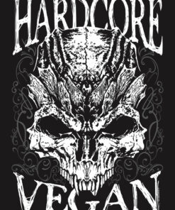 Hardcore Vegan Mens Premium Black T Shirt 3