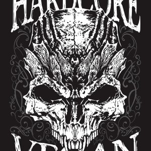 Hardcore Vegan Mens Premium Black T Shirt 3