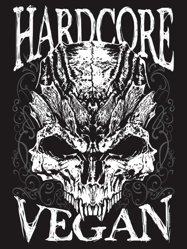 Hardcore Vegan Men’s Premium Black T-Shirt