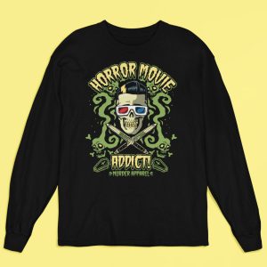 Horror Movie Addict Long Sleeve Shirt