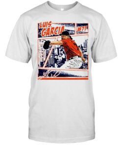 Houston Baseball Luis Garcia 77 comic signature shirt 1