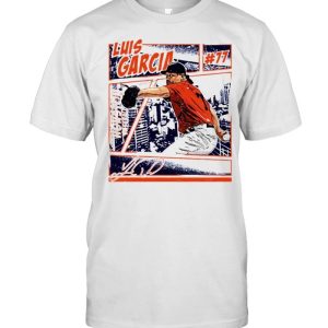 Houston Baseball Luis Garcia 77 comic signature shirt 1