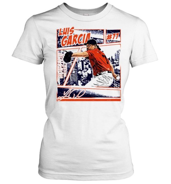 Houston Baseball Luis Garcia #77 comic signature shirt