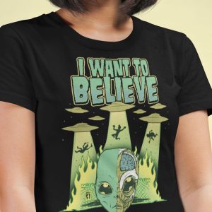 I Want To Believe Alien T Shirt 2