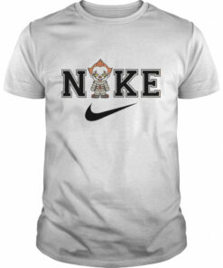 IT Pennywise X Nike Horror Halloween Character Swoosh Logo shirt 1