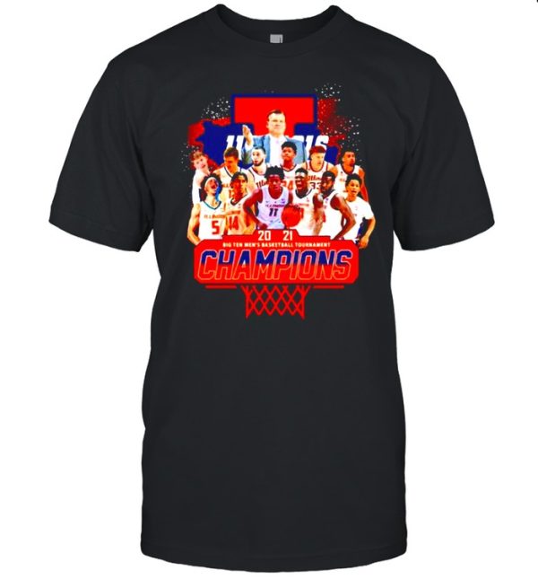 Illinois Fighting Illini 2021 Big Ten men’s basketball tournament champions shirt