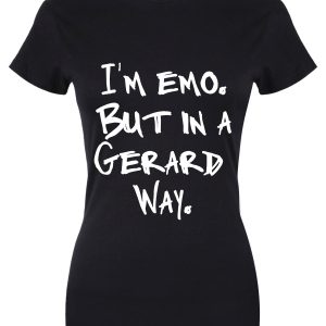 Im Emo But In A Gerard Way Ladies Black T Shirt 1